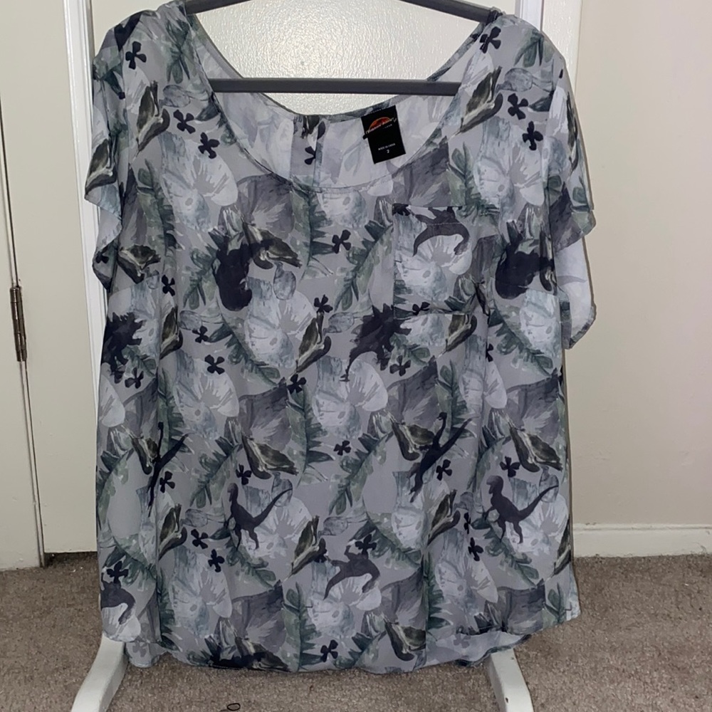 Jurassic Park Abbey Georgette Blouse